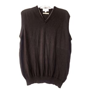 TOSCANO Firenze Wool Sweater vest In Navy Size XXL